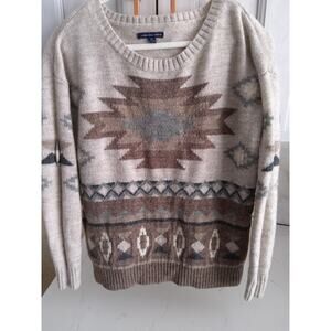AE Outfitters. Aztec tribal pattern light weight sweater. Y2K made in USA size S